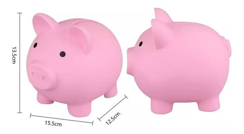 Imagem 2 de 7 de Cofre De Plástico Porco Brinquedo Cofrinho Porquinho