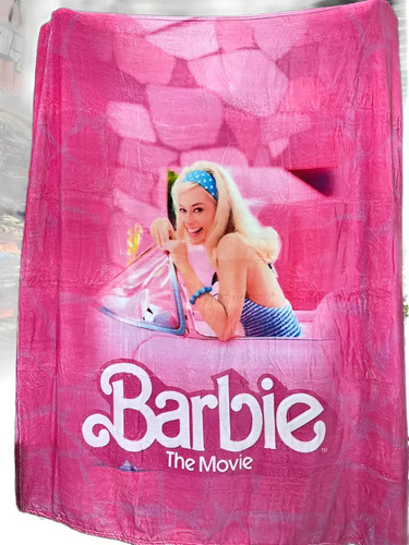 Frazada Super Linda Y Comoda Barbie 160x250cm Barbie Blanco