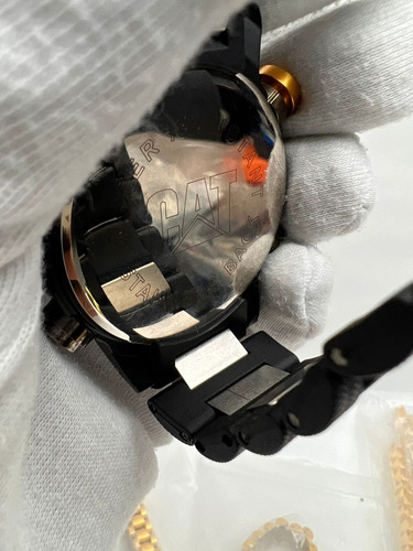 Reloj Cat Caballero Doble Tiempo Con Lata Dorado Oscuro Dorado Oscuro Dorado Oscuro