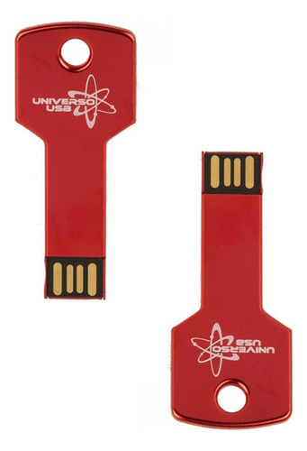 Pendrive Llave De Metal Roja 32gb - Material Pop