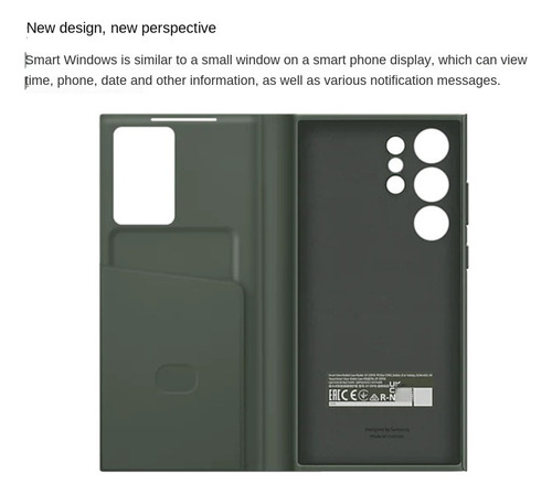 Para Samsung S23ultra Chip Phone Case Smart Window Case