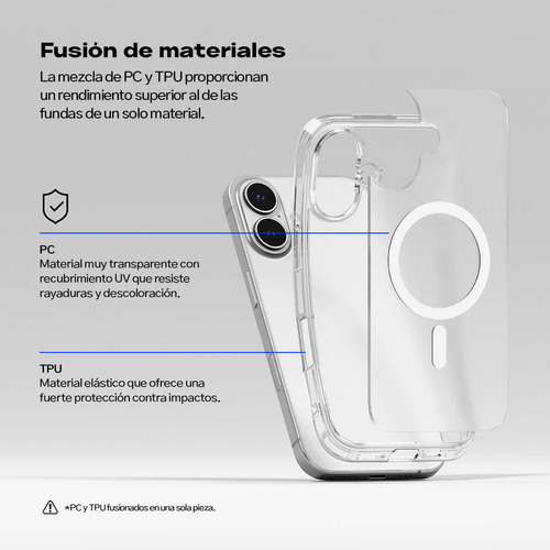 Case Ringke Fusionmag Para iPhone 16 Plus Compatible Magsafe