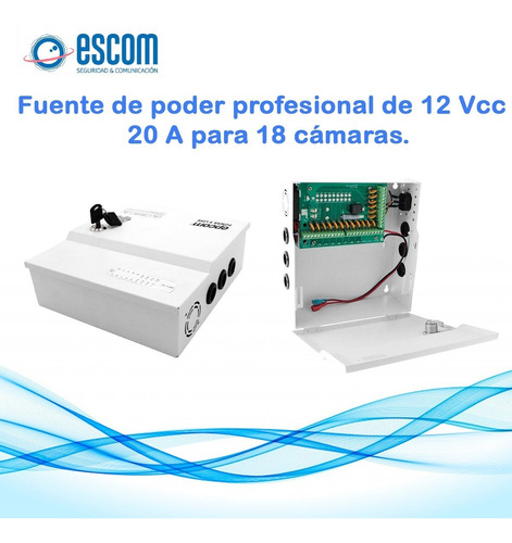 Imagen 6 de 8 de Kit 16 Camaras Epcom Bala Dvr 18c Hd 720p Fuente+cable Cctv