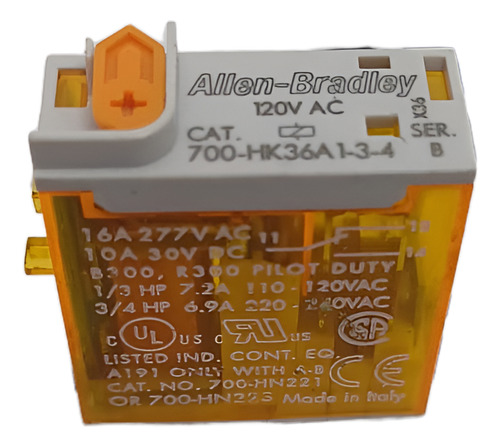 Allen-bradley 700-hk36a1-3-4 Relay 120vac (Usado)