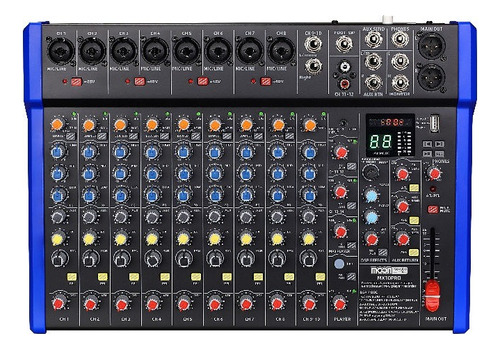 Mixer Consola De Sonido Moon Mx10pro  Con Interfaz