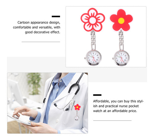 2 Relojes De Bolsillo Para Enfermeras, Práctico Reloj Con Br