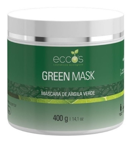 Imagem 1 de 1 de Máscara Argila Verde Eccos Green Mask 400g + Brinde