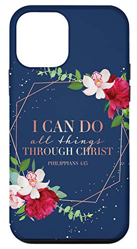 Funda Para iPhone 12 Mini Philippians 4:13 Bible Verse-02
