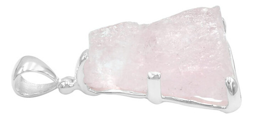 Dije De Plata Adorov Dijes Morganita Con Morganita Y Diseño De Natural Rosa Pálido Pulido