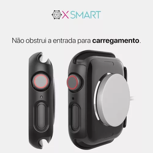 Capa Bumper Vidro Temperado Apple Watch Series 7 45mm E 40mm