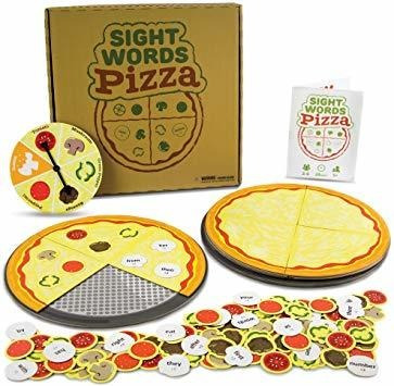 Vista Palabras Pizza Junta Game, 120 Dolch & Fry Vocabulario