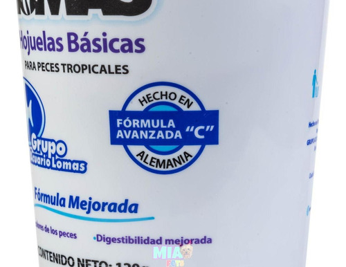 Imagen 2 de 6 de Alimento En Hojuelas Para Peces Tropicales 120g