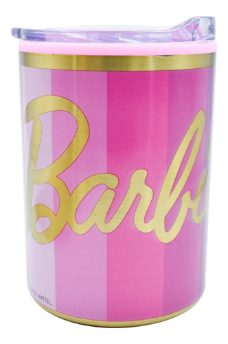 Termo Café Taza Portatil Barbie 350ml Vaso Termico Rosa Colo