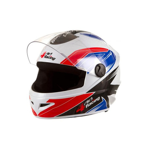 Capacete 4 Racing (+ Viseira Cromada) Vermelho/azul | 60 Pro