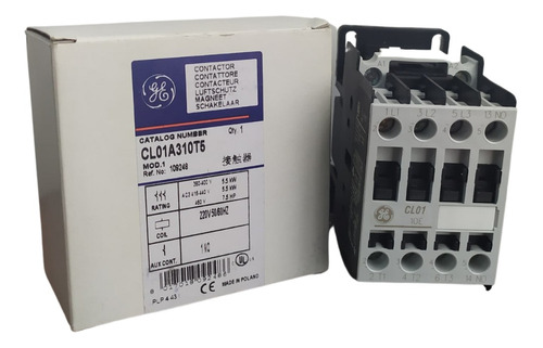 Contactor General Electric Cl01a310t5 220v 7.5 Hp 20 Amp