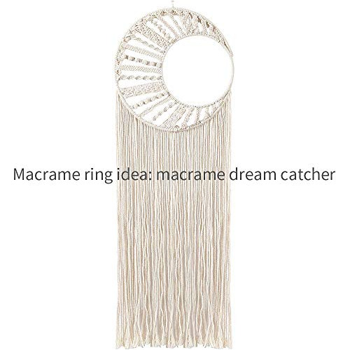 Aros De Macramé Atrapasueños, Manualidades De Metal R...
