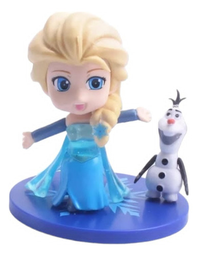 Princesa Con Base Varios Modelos Elsa + Olaff Muñecos Frozen