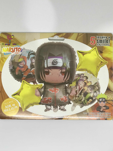 Bouquet De Naruto De 5 Globos Metalizados Itachi