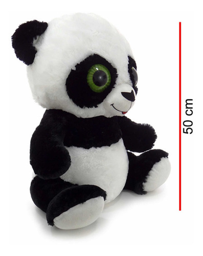 Imagen 7 de 7 de Peluche Oso Panda Sentado Grande 50cm Phi Phi Toys La Plata