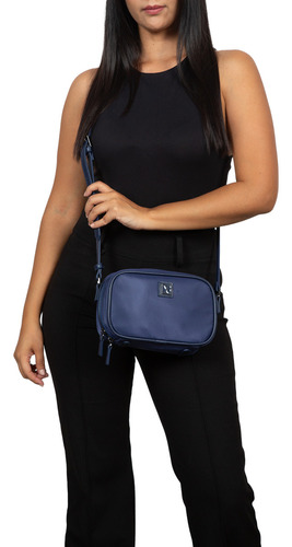 Bolsa Crossbody Cloe Saknila Chico Color Azul marino