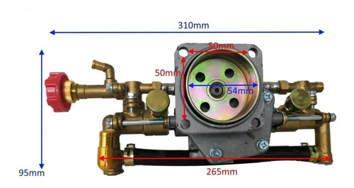 Bomba Fumigadora Para Mochila Motor 2 Tiempos Clutch 52mm Color Cromada