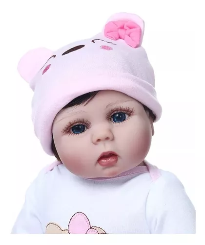 Boneco Bebê Reborn Recém Nascida 48cm Corpo De Silicone