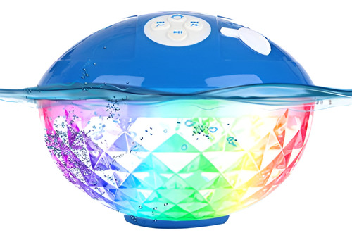 Bocina Bluetooth Flotante Con Luces Colores Rgb Para Alberca