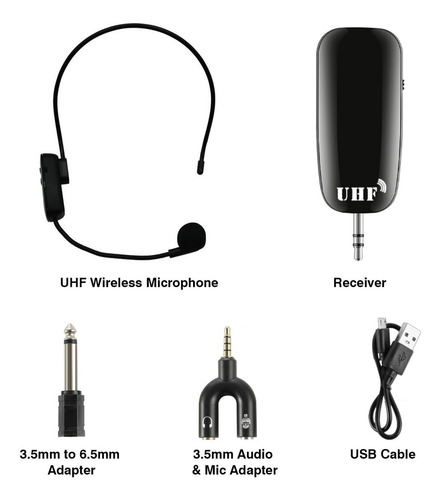 Micrófono Inalámbrico Uhf Profesional De Mano 2 En 1