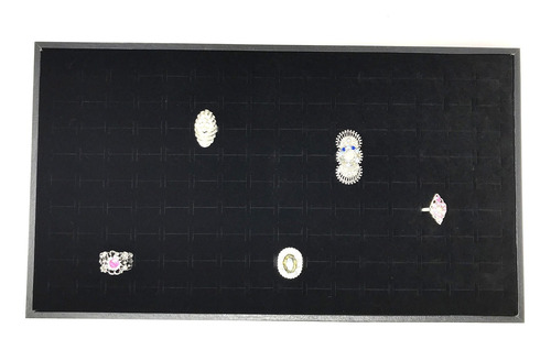 Imagen 5 de 5 de Pantalla Bejeweled Espuma De 120 Anillos Con Caja De Madera