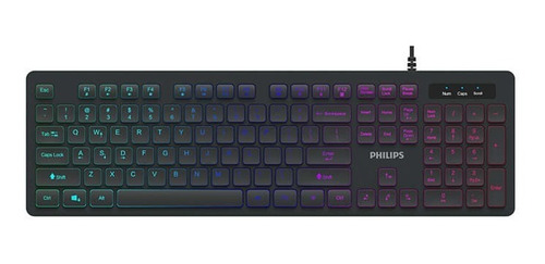 Imagen 3 de 4 de Teclado Gamer Philips Retroiluminado G264 - Revogames®