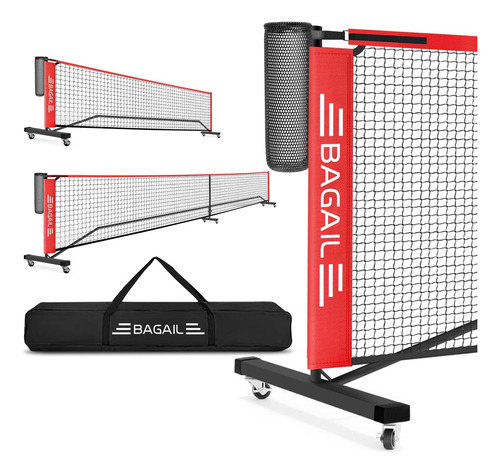 Juego De Red De Pickleball Portátil Con Ruedas, Tamaño Regla