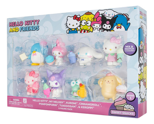 Hello Kitty Y Sus Amigos Sweet Snacks 8 Figuras Exclusivo