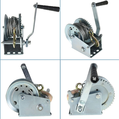 All-carb Cabrestante De Mano Resistente De 1200 Libras Con Cable De Acero De 32 Pies Para Remolque De Barco O Atv
