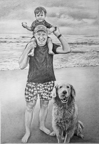 Retrato Hecho A Mano De Tu Mascota A Lapiz O Acrilico