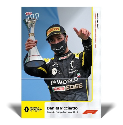Daniel Ricciardo 1er Podio De Renault Desde 2011 F1 Tarjeta