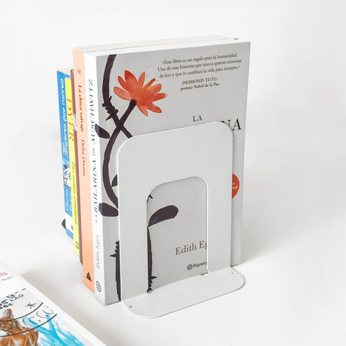 Sujeta Libros Pack X4 De Chapa Soporte Bibliotecas Muett