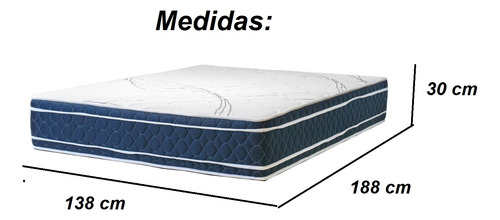 Colchon 2 Plazas Ortopedico Top Confort Espuma Altura 30 Cm