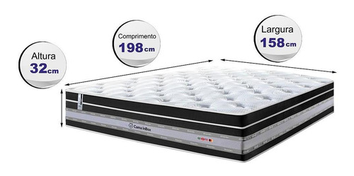 Colchão Queen Molas Pocket Cama Inbox Select Euro Soft
