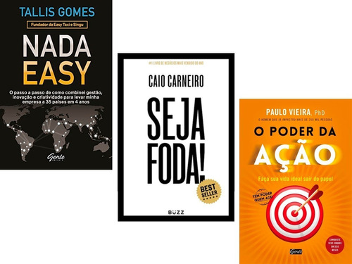 Livro Nada Easy + Seja Foda + Poder Da Ação Envio Gratis