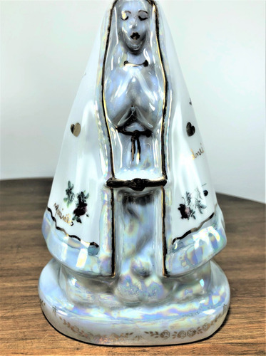 Imagem 4 de 6 de Imagem Nossa Sra Aparecida De Porcelana 22,5cm Personalizada