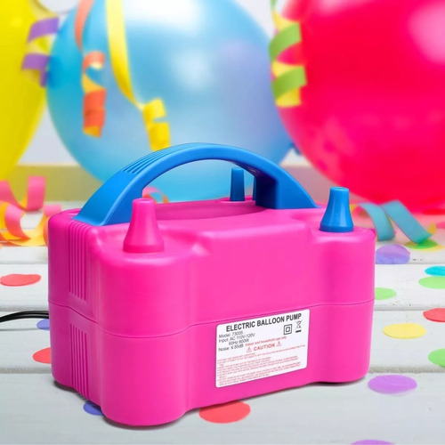 Imagen 6 de 6 de Inflador De Globos Bombas Eléctrico 2 Inyectores Fiestas