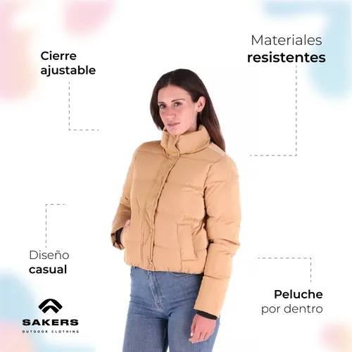 Chamarra Chaqueta Mujer Abrigo Cazadora Invierno Moda Sakers