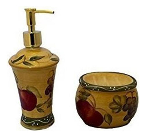 Ceramica Toscana Mezclada De Frutas Pintada A Mano, Estropaj