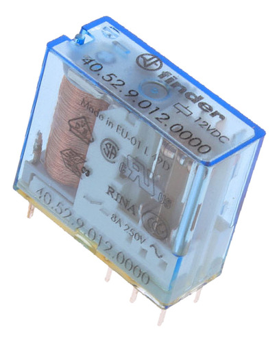 40.52.9.012.0000 Relevador Encapsulado Finder 12v DC 8Pin