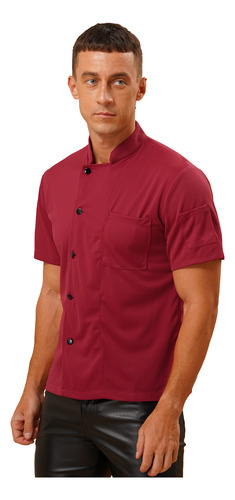 Camiseta De Chef De Malla Transpirable Para Hombre, Uniforme