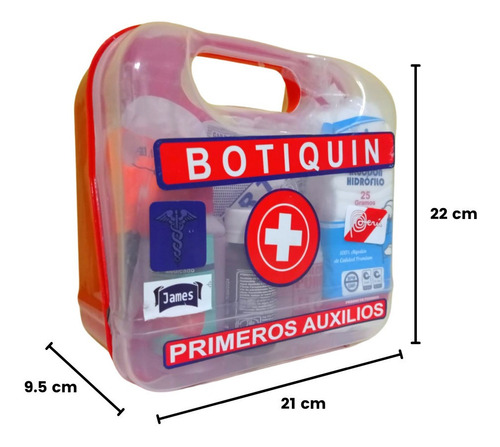 Mochila De Emergencia Tela Nylon + Botiquín Portátil