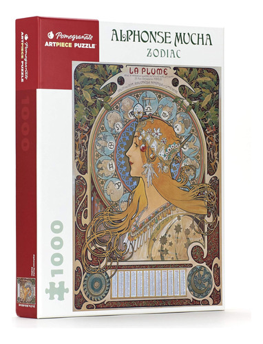 Rompecabezas De 1000 Piezas De Alphonse Mucha: Zodiac (grana