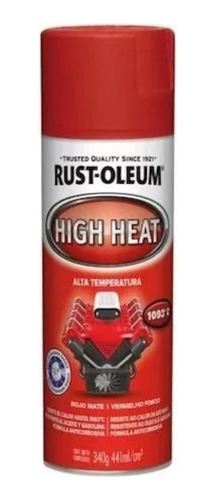 Aerosol Pintura High Heat Alta Temperatura Rust Oleum Rojo
