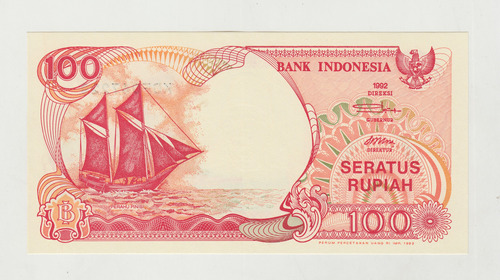 Billete Indonesia 100 Rupias 1992 Unc Pk127 (c85)