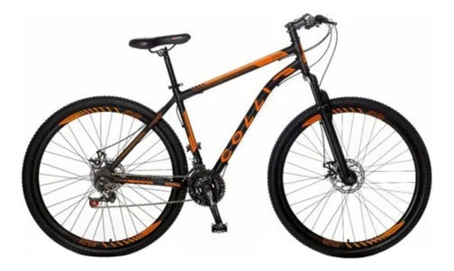 Bicicleta Colli Athena R29 21v cor preta/laranja